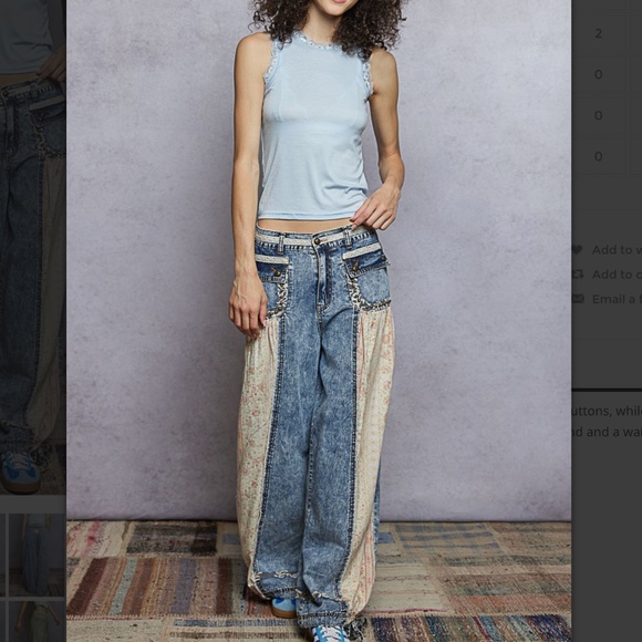 POL “ Ellen 2 “ POL Thermal Pants with Front Pocket Detail 87 - Picture 2 of 6